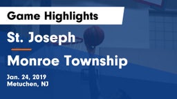St. Joseph  vs Monroe Township  Game Highlights - Jan. 24, 2019