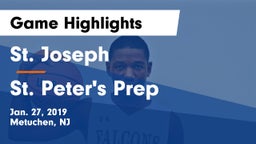 St. Joseph  vs St. Peter's Prep  Game Highlights - Jan. 27, 2019