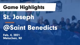 St. Joseph  vs @Saint Benedicts Game Highlights - Feb. 4, 2021