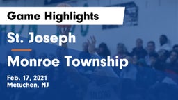 St. Joseph  vs Monroe Township  Game Highlights - Feb. 17, 2021