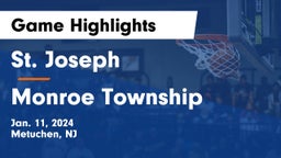 St. Joseph  vs Monroe Township  Game Highlights - Jan. 11, 2024