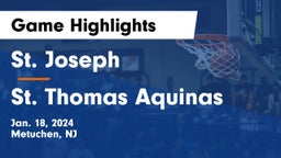 St. Joseph  vs St. Thomas Aquinas Game Highlights - Jan. 18, 2024