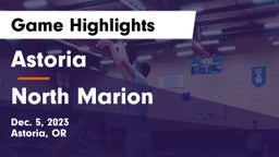 Astoria  vs North Marion  Game Highlights - Dec. 5, 2023