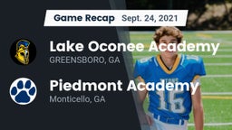Recap: Lake Oconee Academy vs. Piedmont Academy  2021