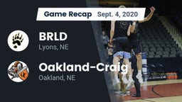 Recap: BRLD vs. Oakland-Craig  2020