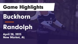 Buckhorn  vs Randolph  Game Highlights - April 28, 2023