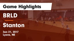 BRLD vs Stanton  Game Highlights - Jan 21, 2017