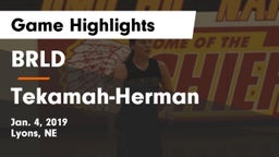 BRLD vs Tekamah-Herman  Game Highlights - Jan. 4, 2019