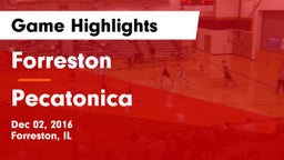 Forreston  vs Pecatonica Game Highlights - Dec 02, 2016