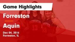 Forreston  vs Aquin Game Highlights - Dec 04, 2016