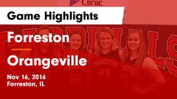 Forreston  vs Orangeville Game Highlights - Nov 16, 2016