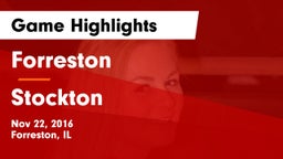 Forreston  vs Stockton  Game Highlights - Nov 22, 2016
