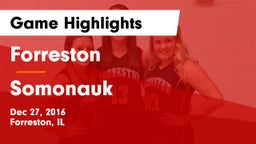 Forreston  vs Somonauk Game Highlights - Dec 27, 2016