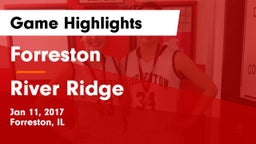 Forreston  vs River Ridge Game Highlights - Jan 11, 2017