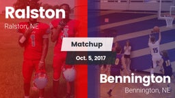 Matchup: Ralston  vs. Bennington  2017