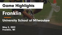 Franklin  vs University School of Milwaukee Game Highlights - May 5, 2022