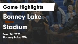 Bonney Lake  vs Stadium  Game Highlights - Jan. 24, 2023