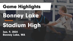 Bonney Lake  vs Stadium High Game Highlights - Jan. 9, 2024