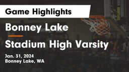 Bonney Lake  vs Stadium High Varsity Game Highlights - Jan. 31, 2024