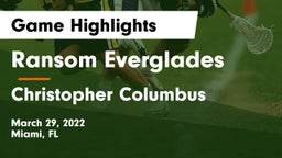 Ransom Everglades  vs Christopher Columbus  Game Highlights - March 29, 2022
