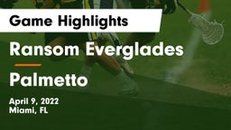 Ransom Everglades  vs Palmetto Game Highlights - April 9, 2022