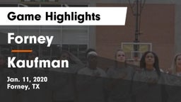 Forney  vs Kaufman  Game Highlights - Jan. 11, 2020