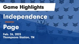 Independence  vs Page  Game Highlights - Feb. 26, 2023