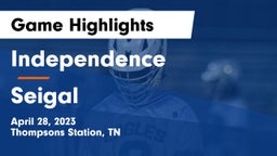 Independence  vs Seigal  Game Highlights - April 28, 2023