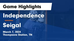 Independence  vs Seigal  Game Highlights - March 7, 2024