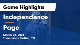 Independence  vs Page  Game Highlights - March 20, 2024