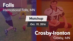 Matchup: Falls  vs. Crosby-Ironton  2016