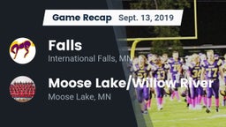 Recap: Falls  vs. Moose Lake/Willow River  2019