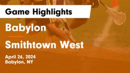 Babylon  vs Smithtown West  Game Highlights - April 26, 2024