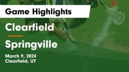 Clearfield  vs Springville  Game Highlights - March 9, 2024