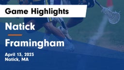 Natick  vs Framingham  Game Highlights - April 13, 2023
