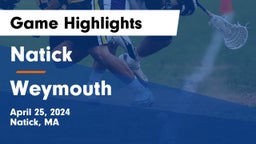 Natick  vs Weymouth  Game Highlights - April 25, 2024