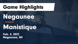 Negaunee  vs Manistique Game Highlights - Feb. 4, 2022