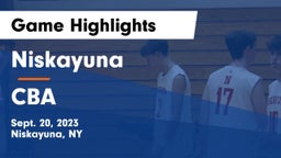 Niskayuna  vs CBA Game Highlights - Sept. 20, 2023