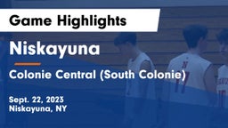 Niskayuna  vs Colonie Central  (South Colonie) Game Highlights - Sept. 22, 2023