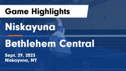 Niskayuna  vs Bethlehem Central  Game Highlights - Sept. 29, 2023