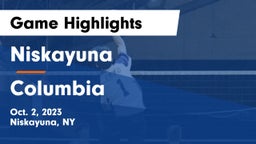 Niskayuna  vs Columbia  Game Highlights - Oct. 2, 2023