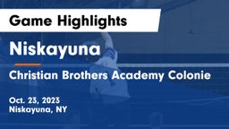 Niskayuna  vs Christian Brothers Academy Colonie Game Highlights - Oct. 23, 2023