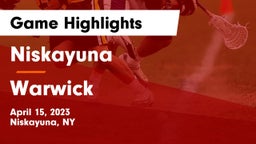 Niskayuna  vs Warwick  Game Highlights - April 15, 2023
