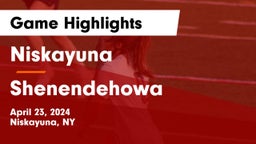 Niskayuna  vs Shenendehowa  Game Highlights - April 23, 2024