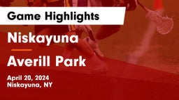 Niskayuna  vs Averill Park  Game Highlights - April 20, 2024