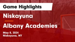 Niskayuna  vs Albany Academies Game Highlights - May 8, 2024