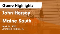 John Hersey  vs Maine South  Game Highlights - April 29, 2023