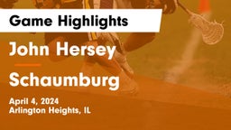 John Hersey  vs Schaumburg  Game Highlights - April 4, 2024
