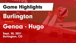 Burlington  vs Genoa - Hugo  Game Highlights - Sept. 28, 2021