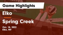 Elko  vs Spring Creek Game Highlights - Oct. 18, 2022